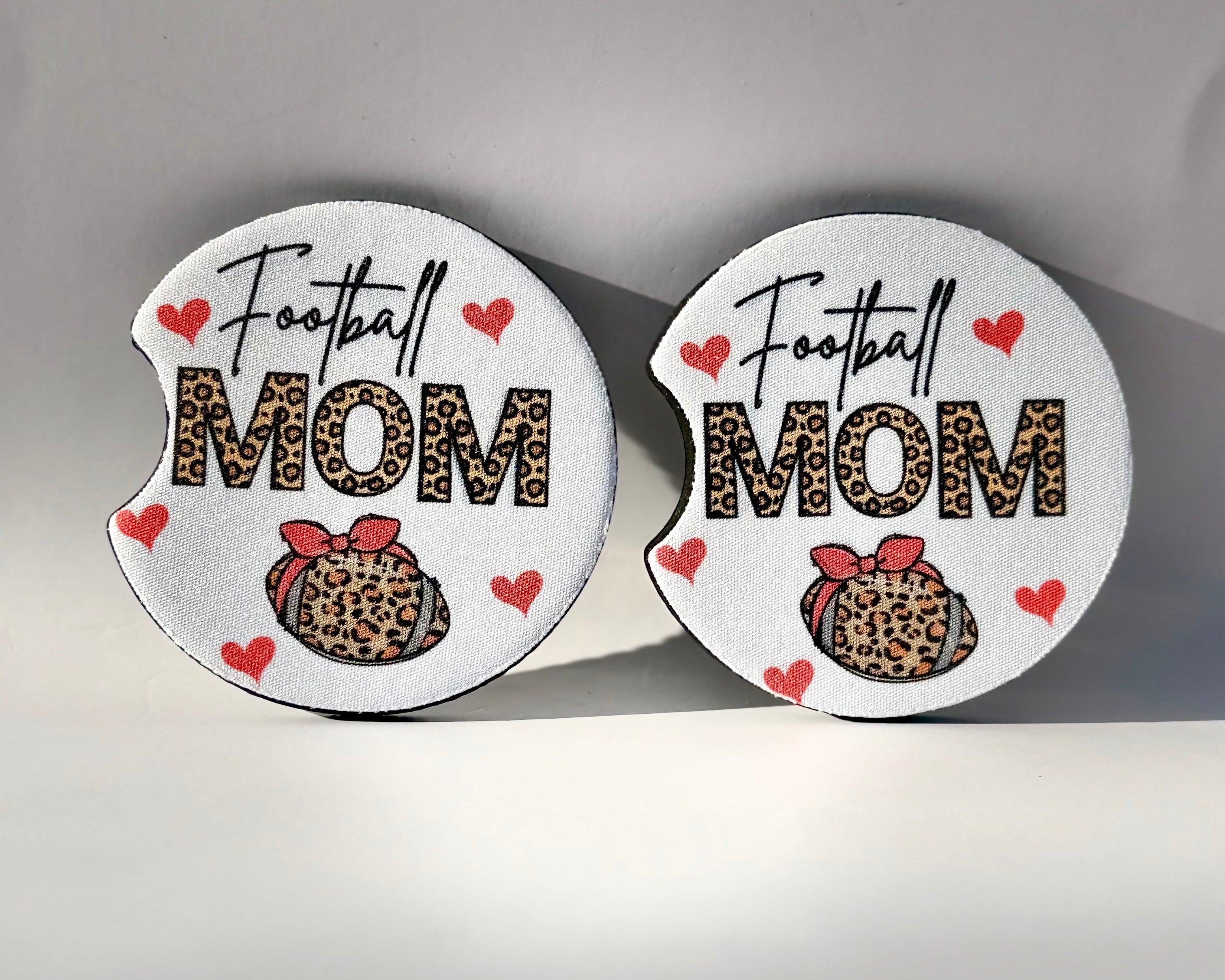 Football Mom Car Coasters