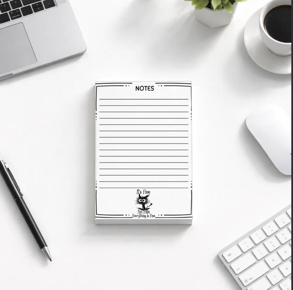 I'ts Fine, I'm Fine Cat Notepad