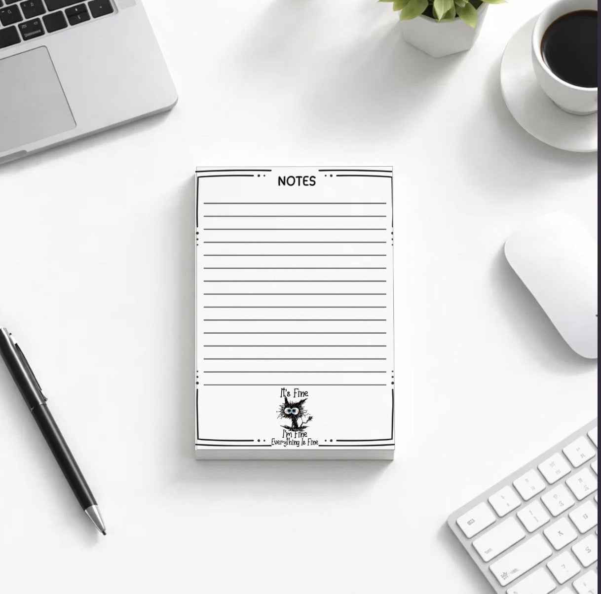 I'ts Fine, I'm Fine Cat Notepad