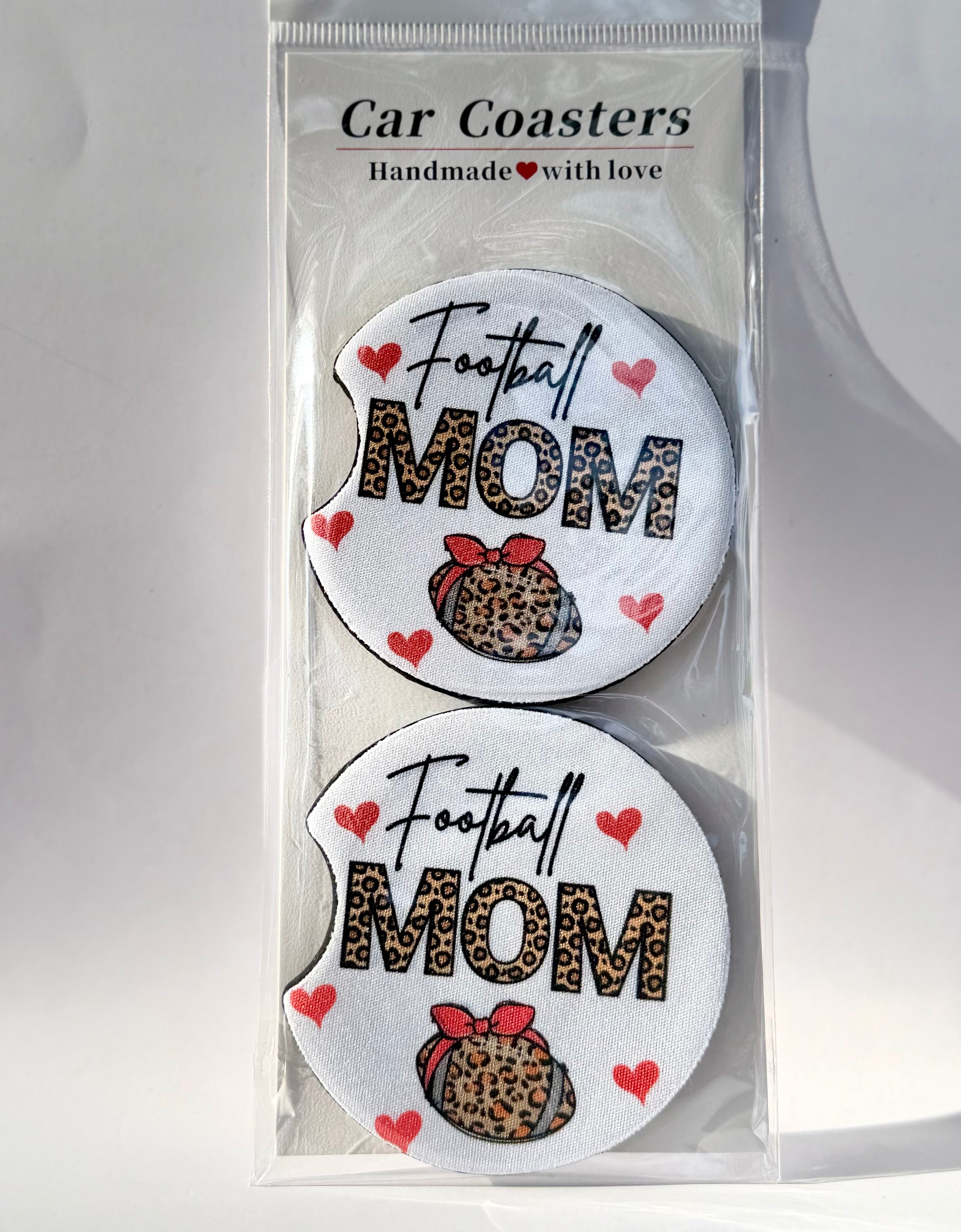Football Mom Car Coasters