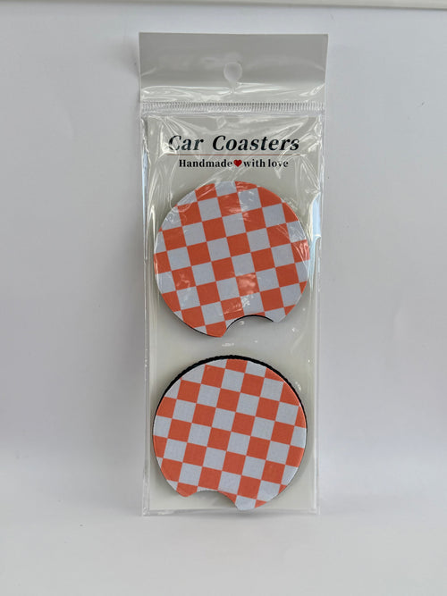 Checkered Car Coasters