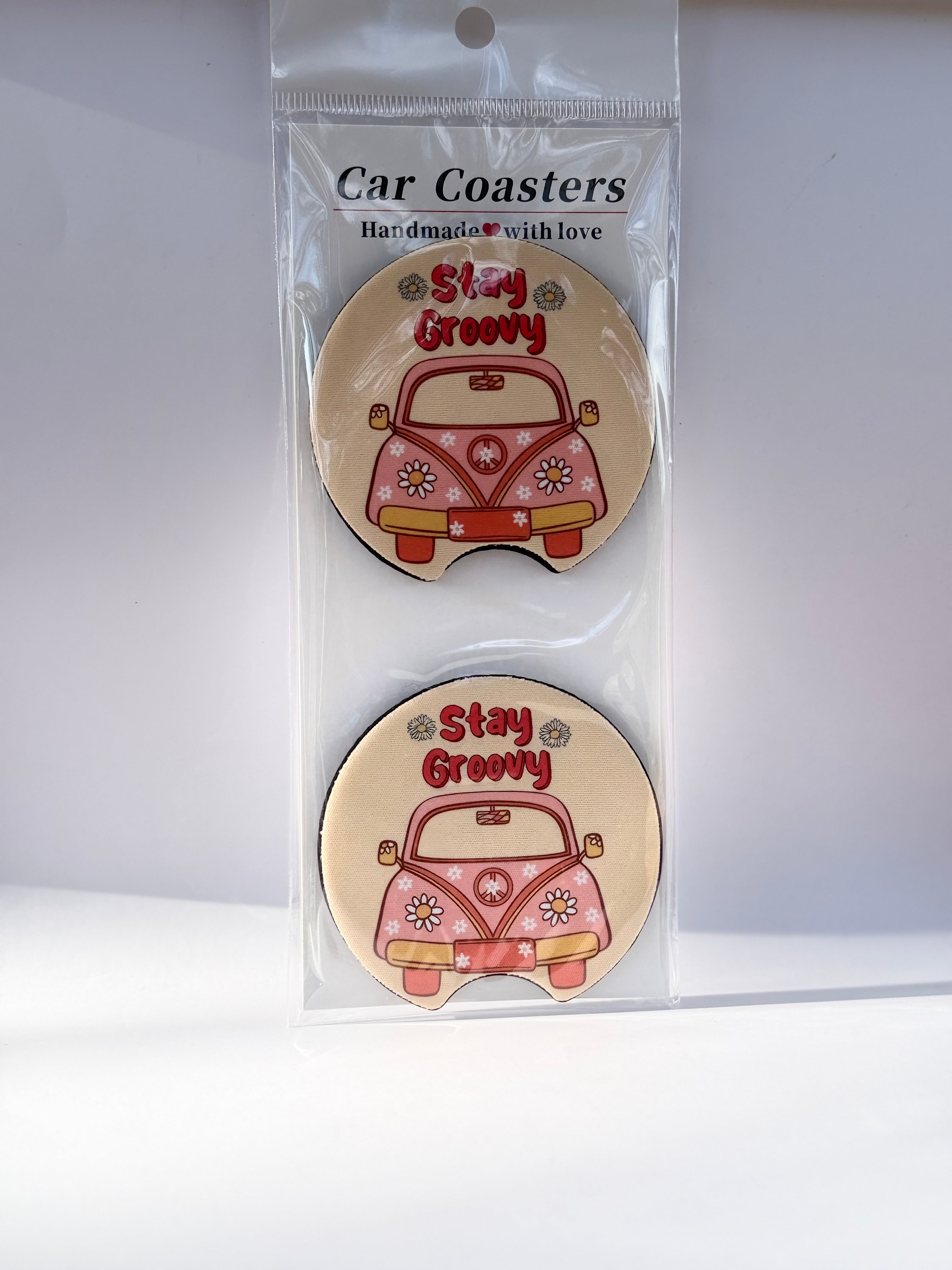 Stay Groovy Car Coaster