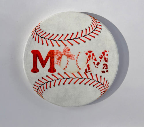 Baseball Mom Ceramic Coaster