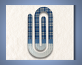 Blue Plaid Paper Clip