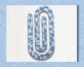 Blue Checkered Jumbo Paper Clip