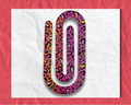 Neon Leopard Print Jumbo Paper Clip