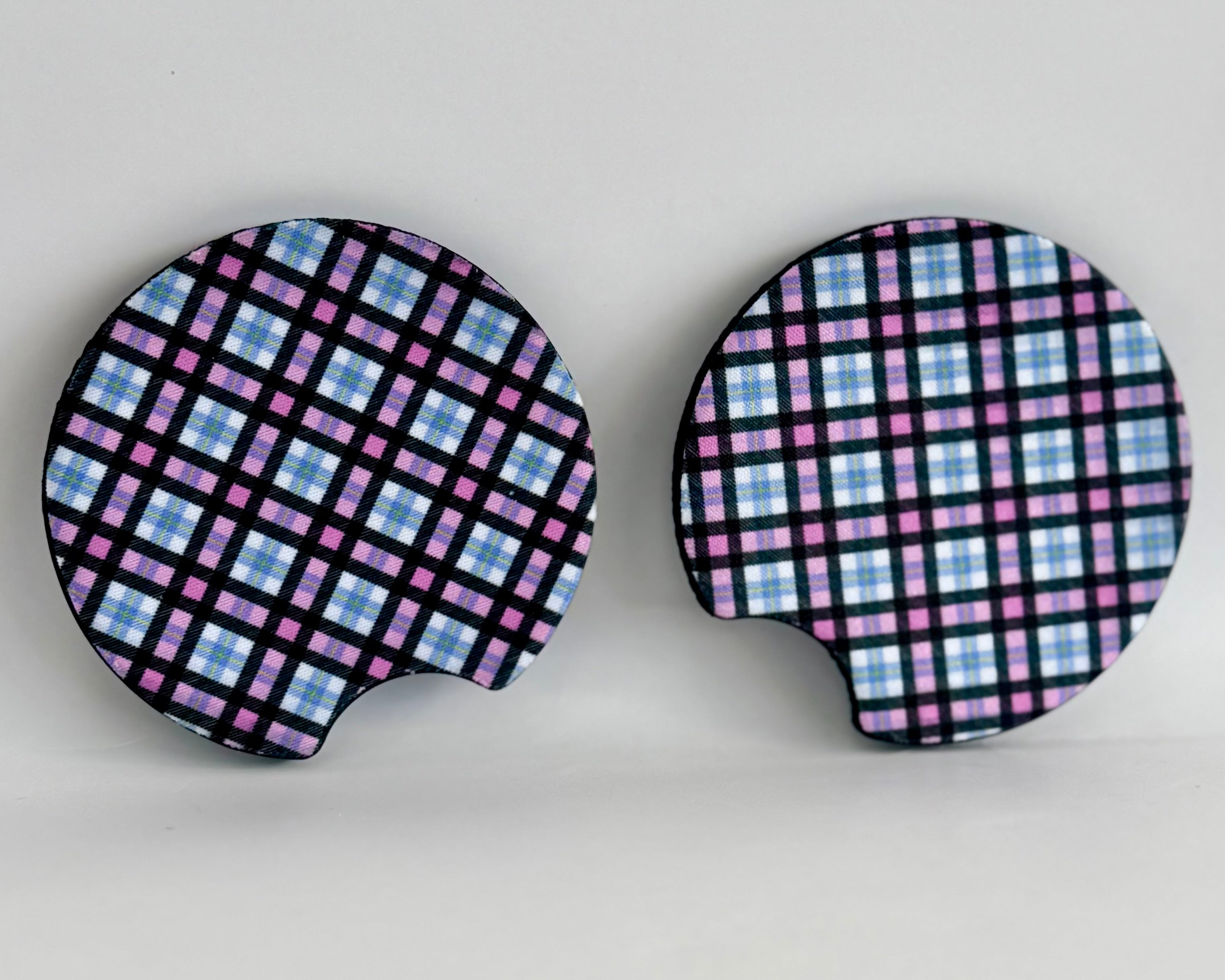 Plaid Car Coasters