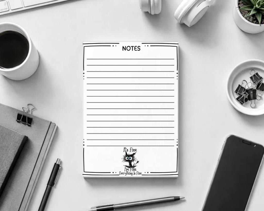 I'ts Fine, I'm Fine Cat Notepad
