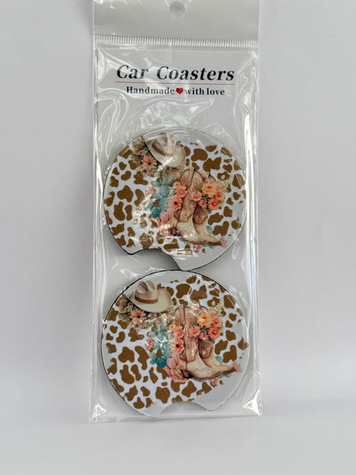 Cowgirl Car Coasters