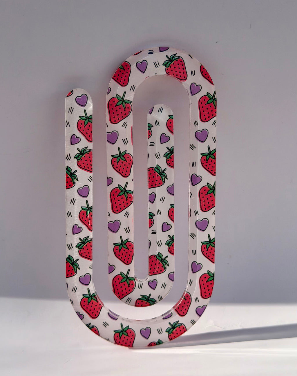 Strawberries and Hearts Jumbo Paper Clip