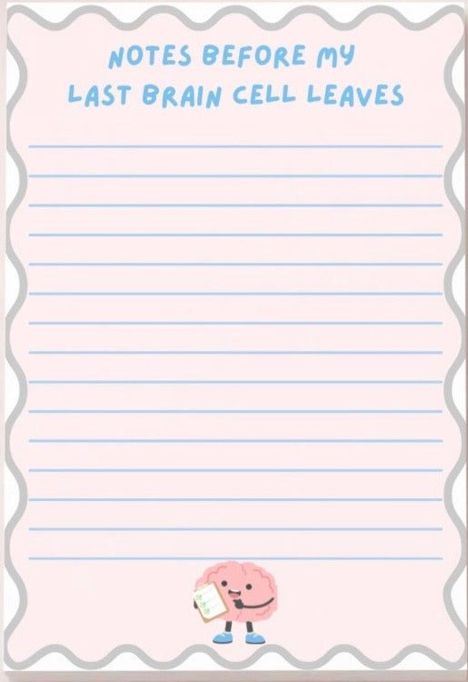 Last Brain Cell Notepad