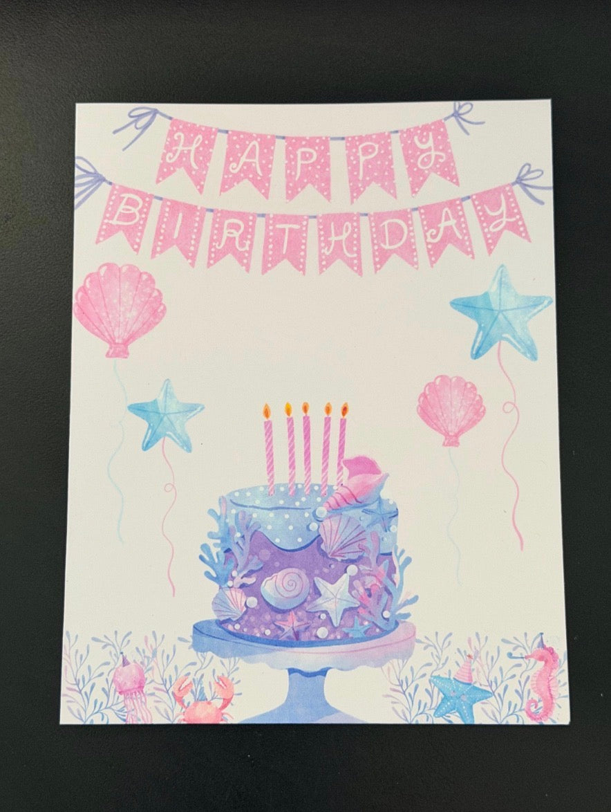 Mermaid Birthday Card