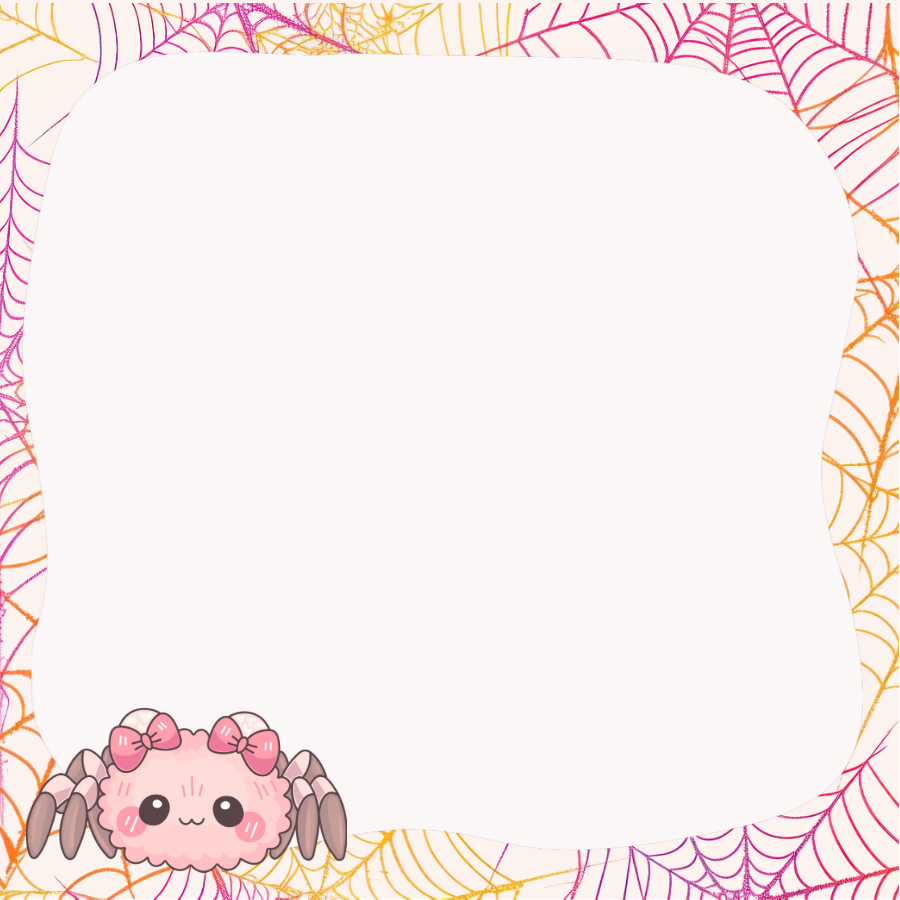 Pink Halloween spiderweb notes