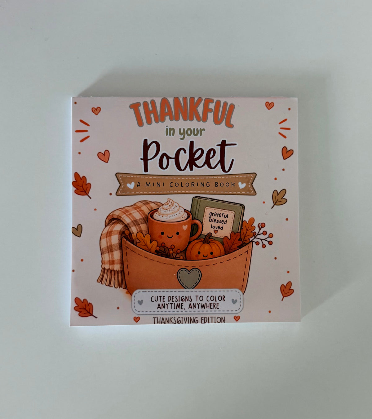 Thankful In Your Pocket mini coloring book